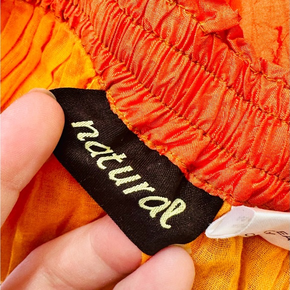 EUC Natural Boho Silk Blend Broomstick Peasant Maxi Skirt - Picture 10 of 12